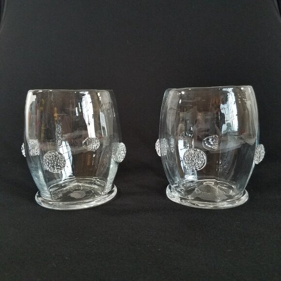 2 Juliska Cameron Double Old Fashioned Glasses READ 4"X4" (b) - Picture 5 of 15